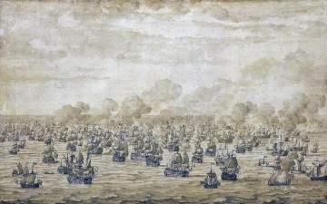 Warship Painting - Van de Velde Battle of Schooneveld Sea Warfare